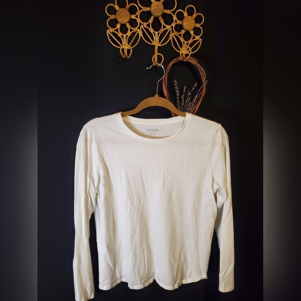 Landsend Small White Long Sleeve Top - Picture 3 of 5